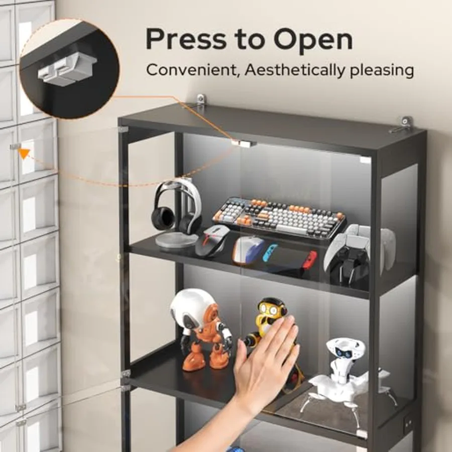 Display Cabinet with Glass Doo - Books ulasan dan harga