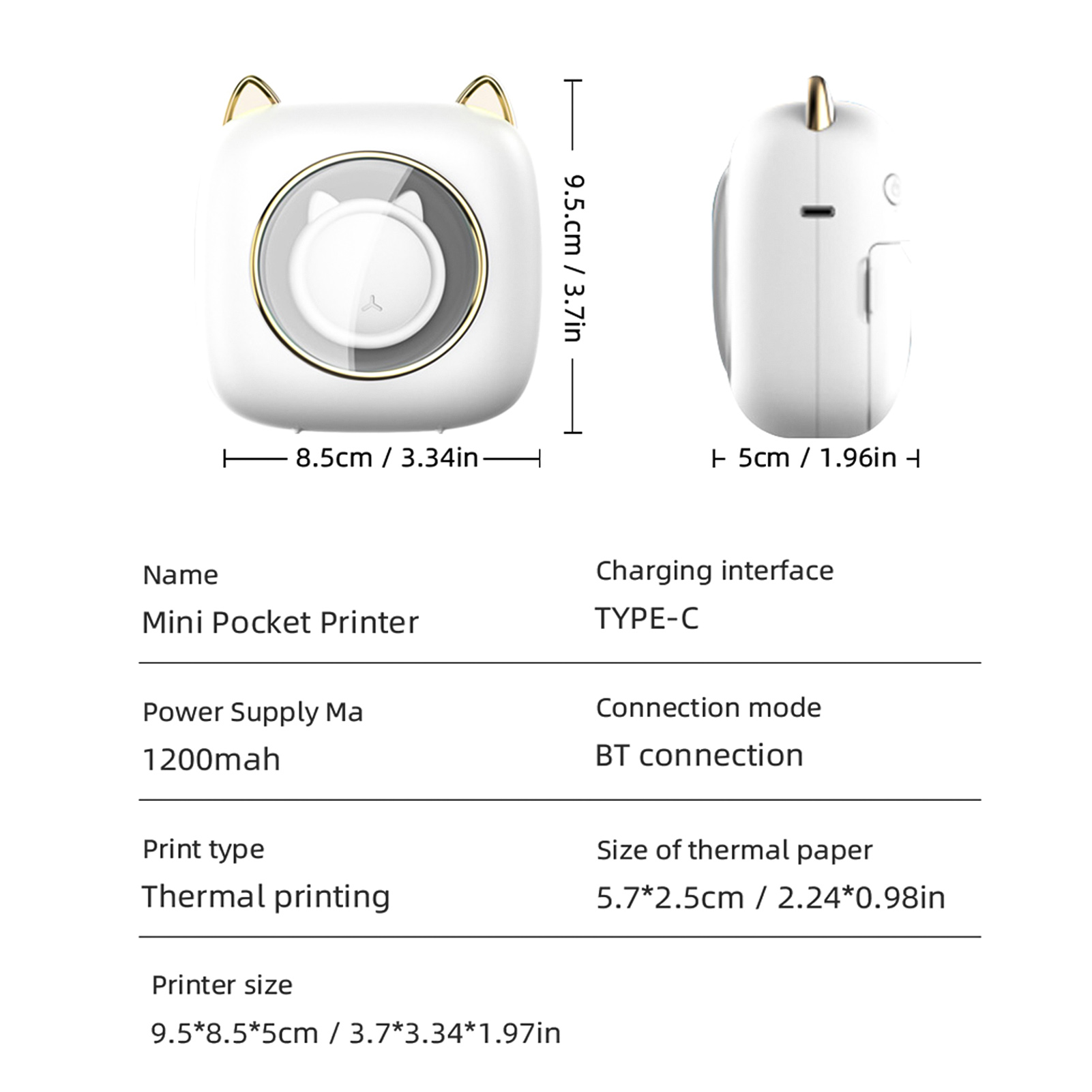 【New】C23 Portable Thermal Prin - Mini Pocket Thermal Printer Paper Roll ulasan dan harga