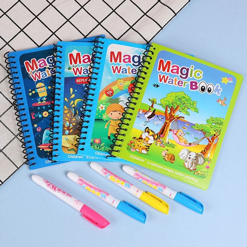 Magic Water Book with Pen Part - Reusable Water Magic Coloring Book ulasan dan harga