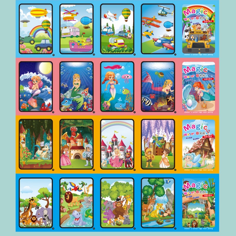 Magic Water Drawing Book Child - Reusable Water Magic Coloring Book ulasan dan harga