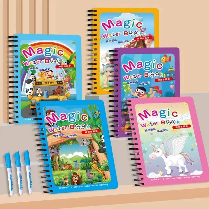 Montessori Toys Magic Water Dr - Reusable Water Magic Coloring Book ulasan dan harga