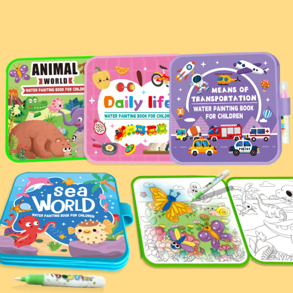 Kids Magics Clear Water Colori - Reusable Water Magic Coloring Book ulasan dan harga