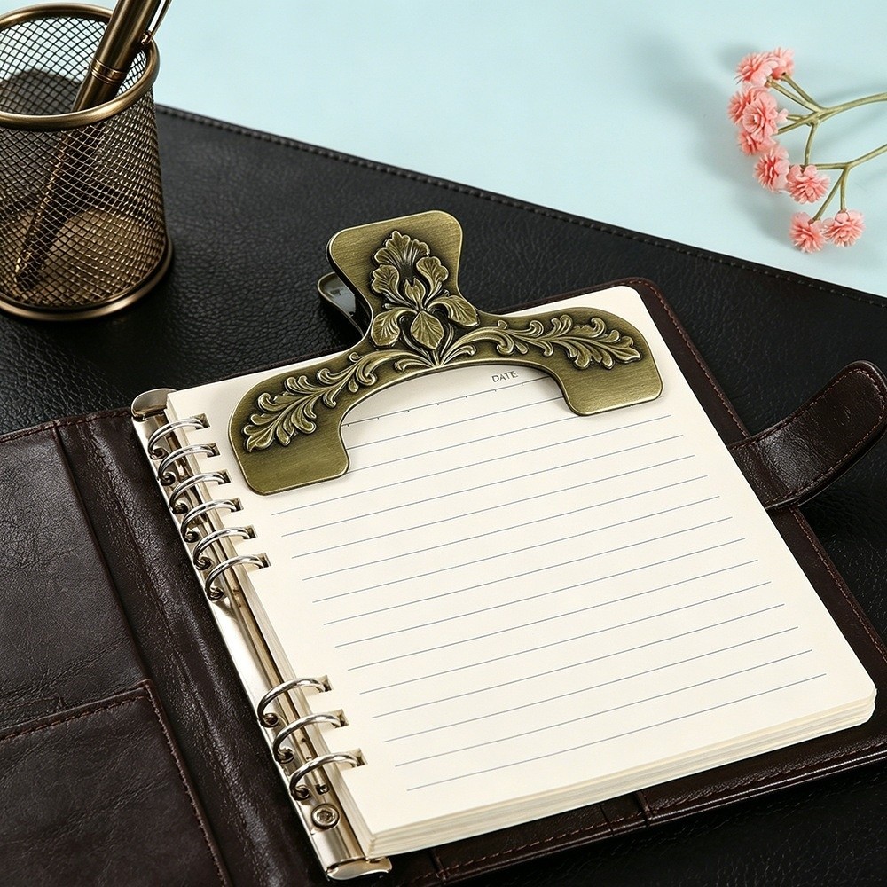 Vintage Carved Metal Book Clip - Stationery Books ulasan dan harga