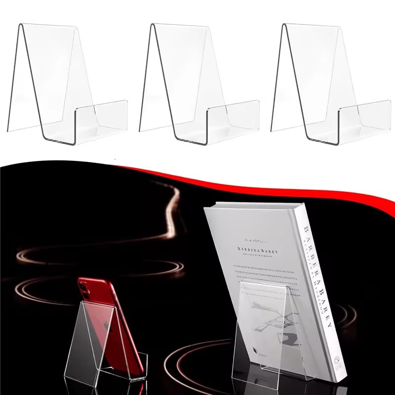 4pcs Clear Adjustable Book Sta - Clear Acrylic Book Stand Holder ulasan dan harga