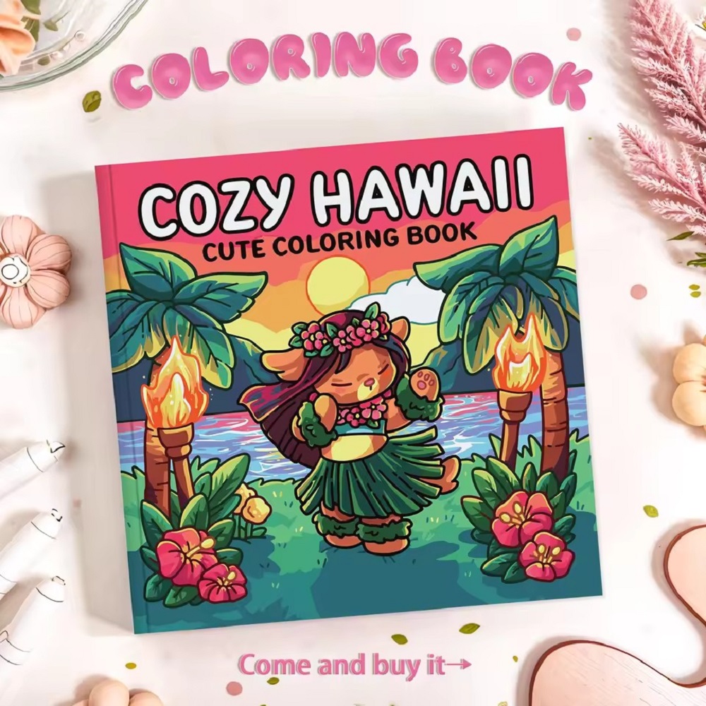 Cozy Nawaii Cute Adult Colorin - Adult Coloring Book Stress Relief ulasan dan harga