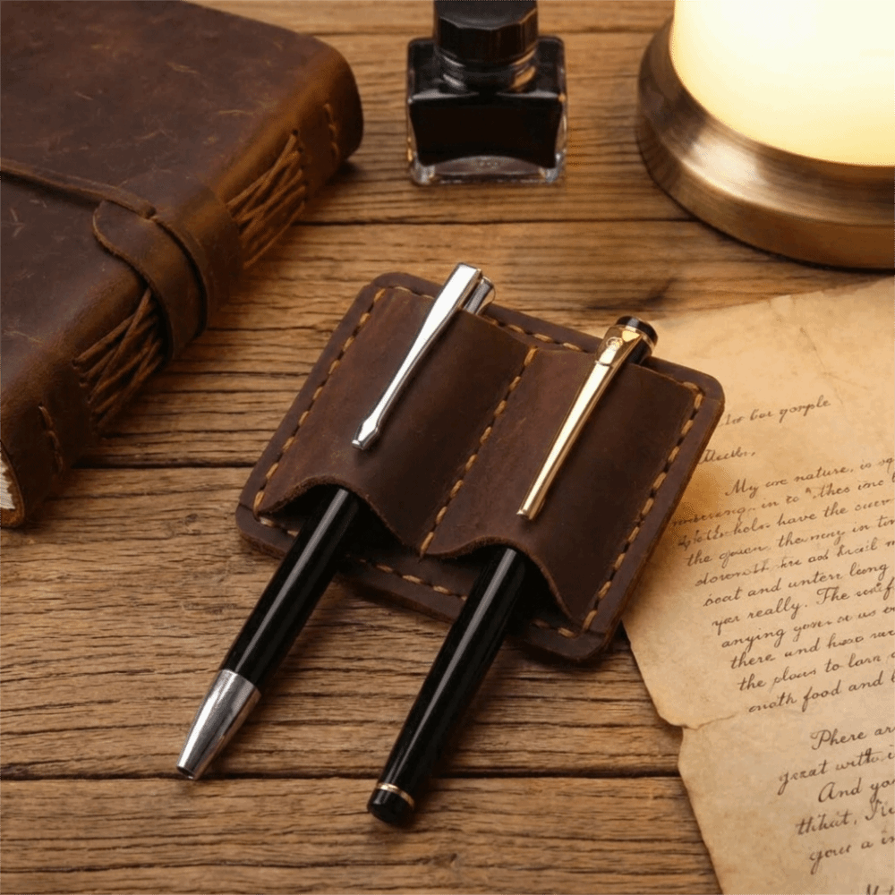 Double Vintage Leather Pen Loo - Vintage Leather Journal Notebook ulasan dan harga