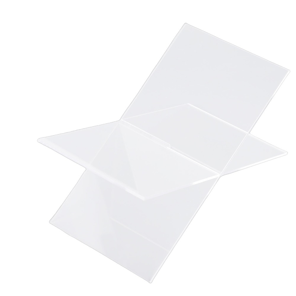 1set X-Shaped Design Acrylic B - Clear Acrylic Book Stand Holder ulasan dan harga