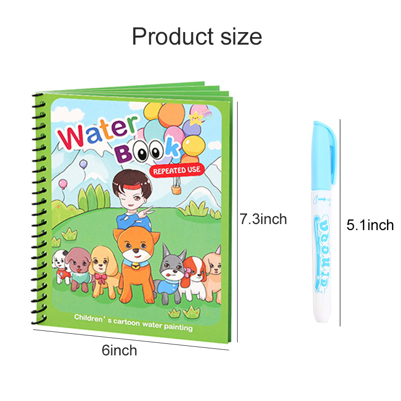 Magic Water Book with Pen Draw - Reusable Water Magic Coloring Book ulasan dan harga