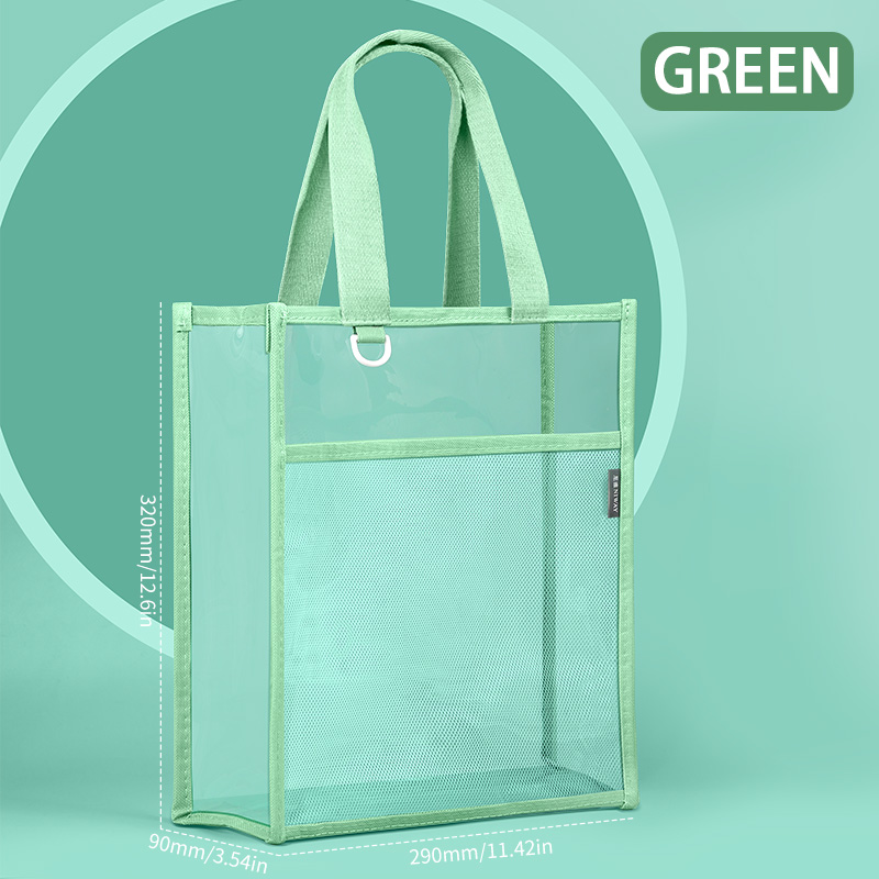 HUAJIE Transparent File Bag, L - Stationery Books ulasan dan harga