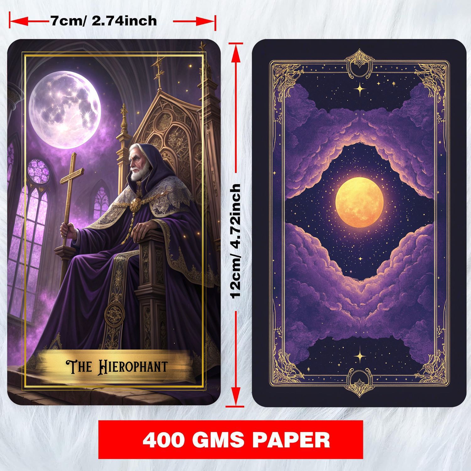 Purple Moon Tarot Cards Deck w - Tarot Deck With Guidebook ulasan dan harga