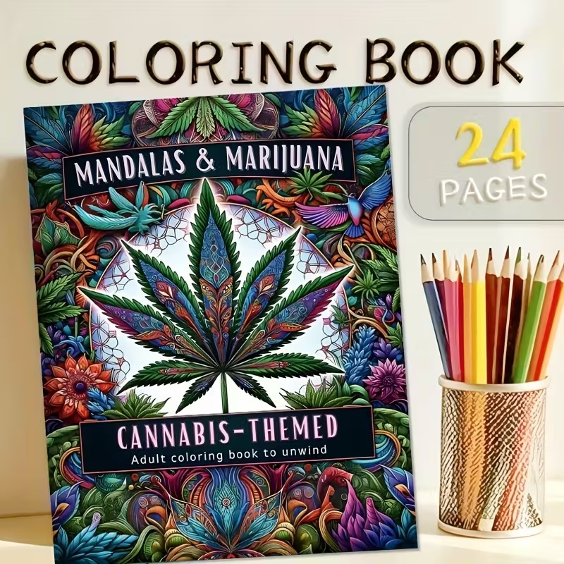 24 Pages Mandala Style, Colori - Adult Coloring Book Stress Relief ulasan dan harga